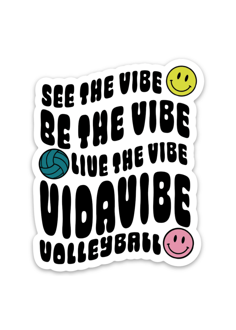 Be The Vibe Volleyball Sticker
